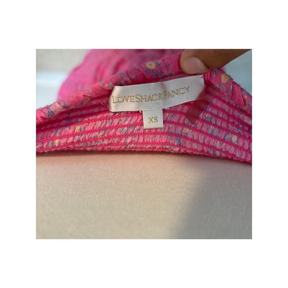 LoveShackFancy Rigby Midi Pink Floral Dress - Picture 3 of 3